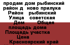 продам дом рыбинский район д, ново-прилука › Район ­ рыбинский › Улица ­ советская › Дом ­ 6 › Общая площадь дома ­ 42 › Площадь участка ­ 25 › Цена ­ 500 000 - Красноярский край Недвижимость » Дома, коттеджи, дачи продажа   
